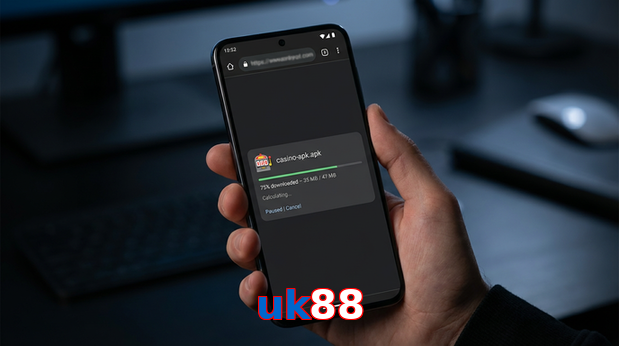 Main screen of Uk88 apk page for PK players