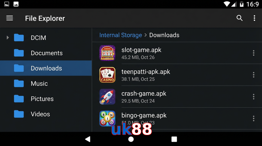 Main screen of Uk88 gameapk page for PK players